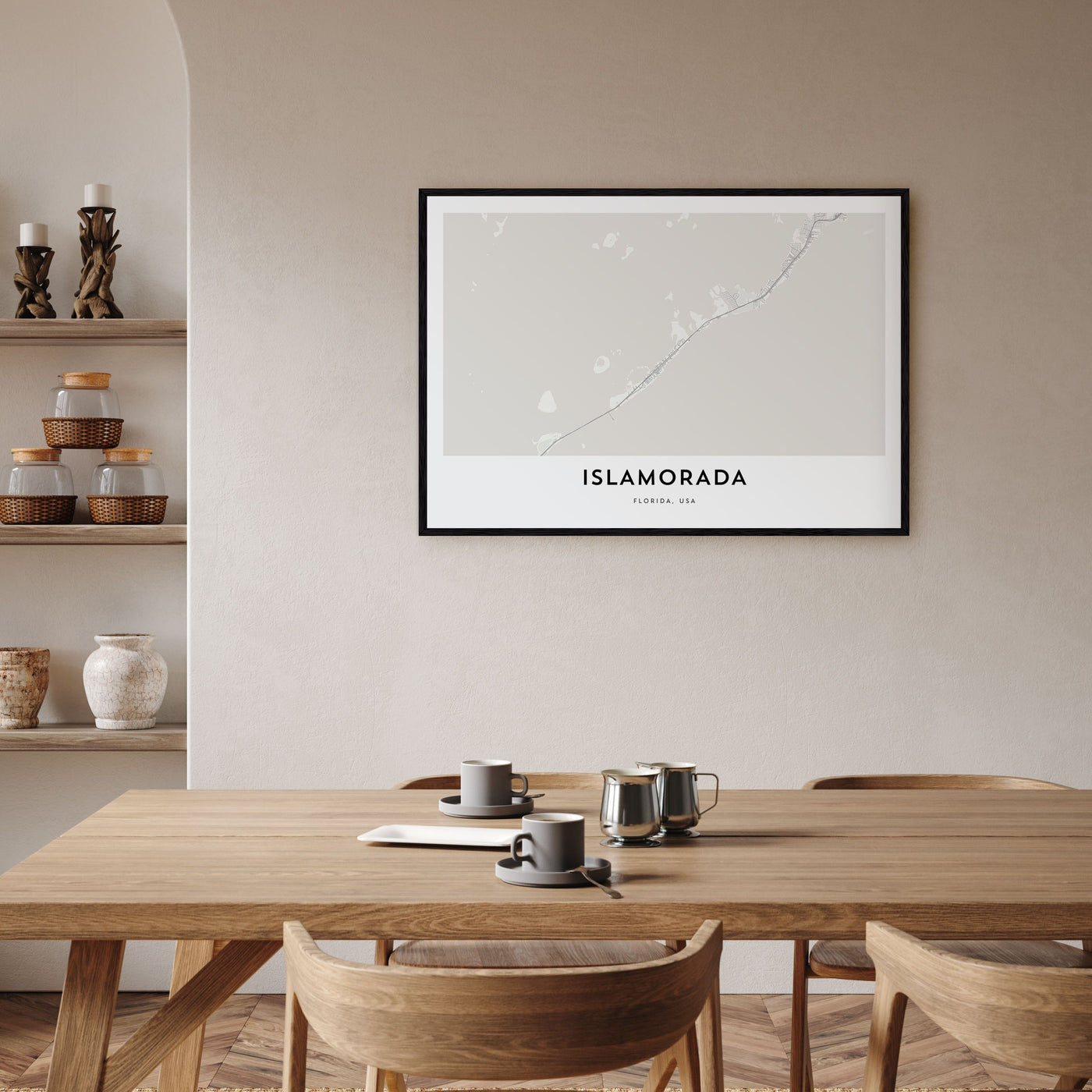 Islamorada Map Landscape Poster