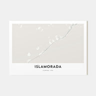 Islamorada Map Landscape Poster