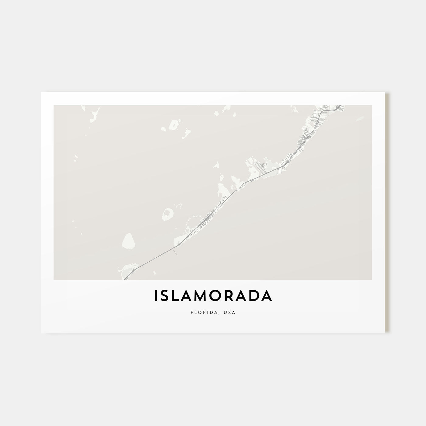 Islamorada Map Landscape Poster