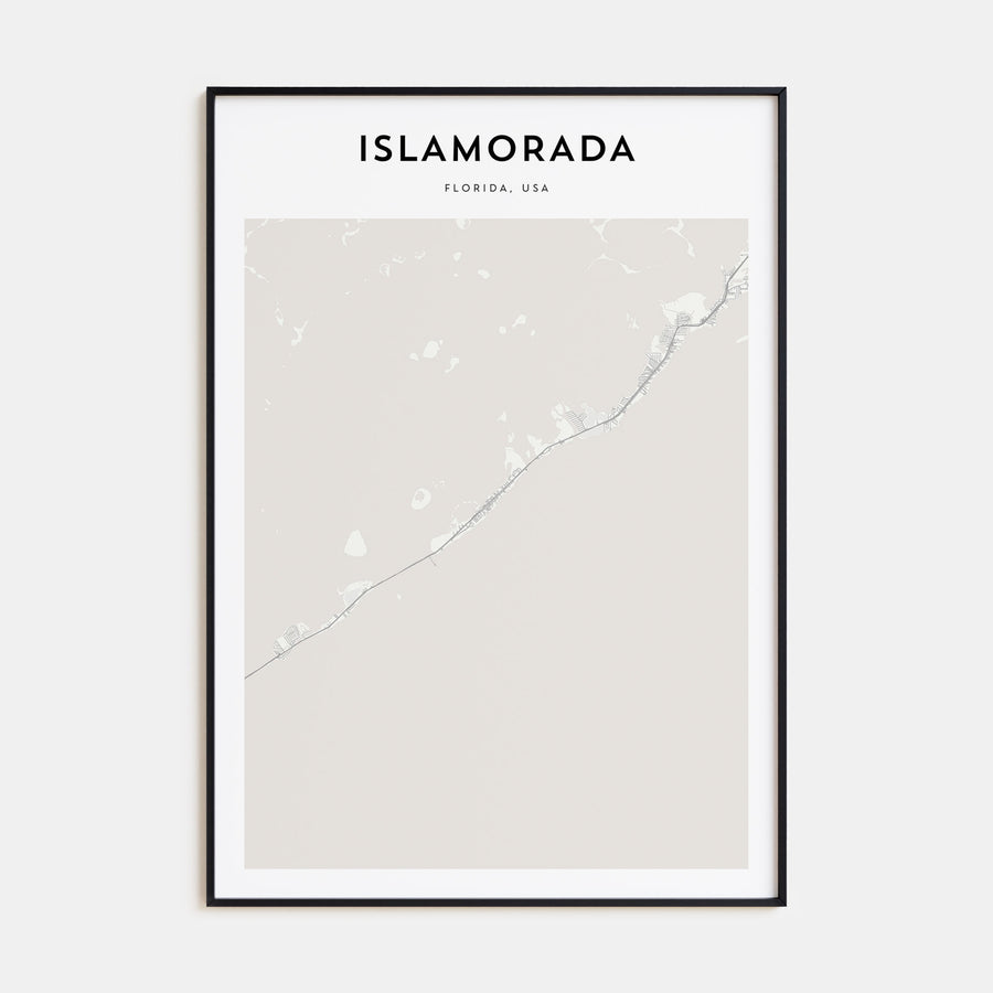Islamorada Map Portrait Poster