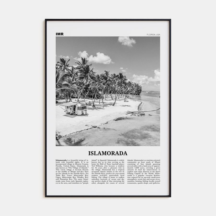 Islamorada Travel B&W Poster
