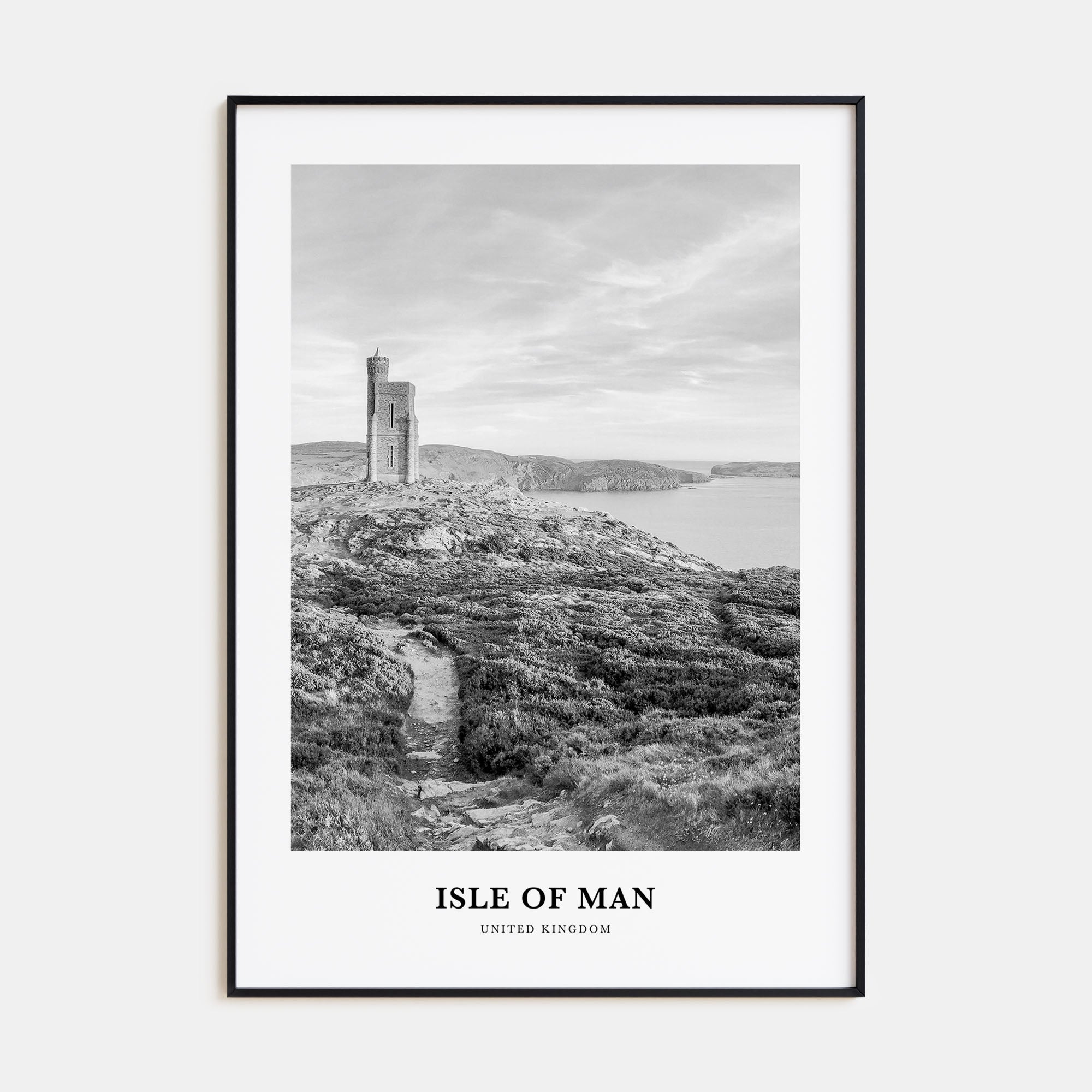Isle of Man Portrait B&W Poster