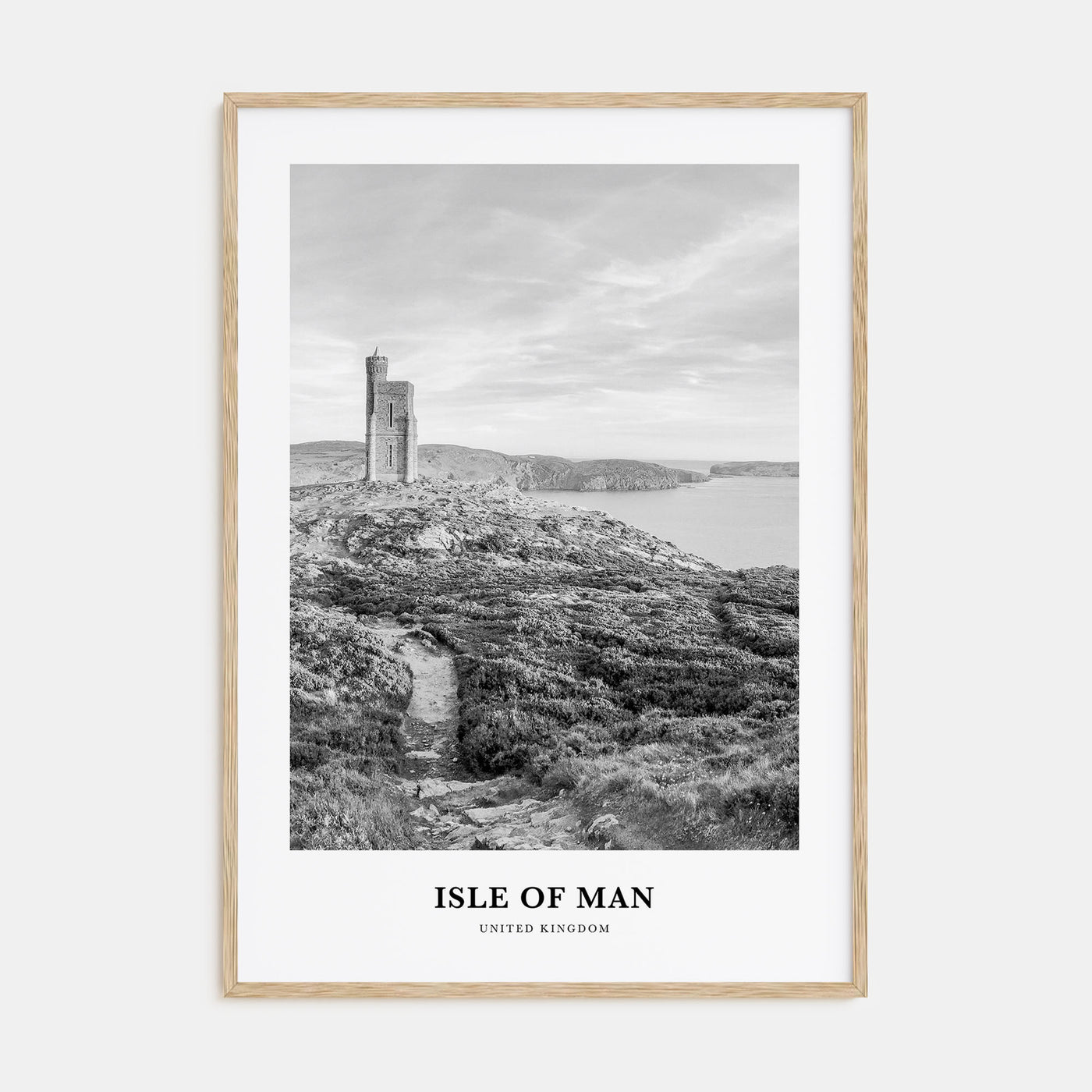 Isle of Man Portrait B&W Poster