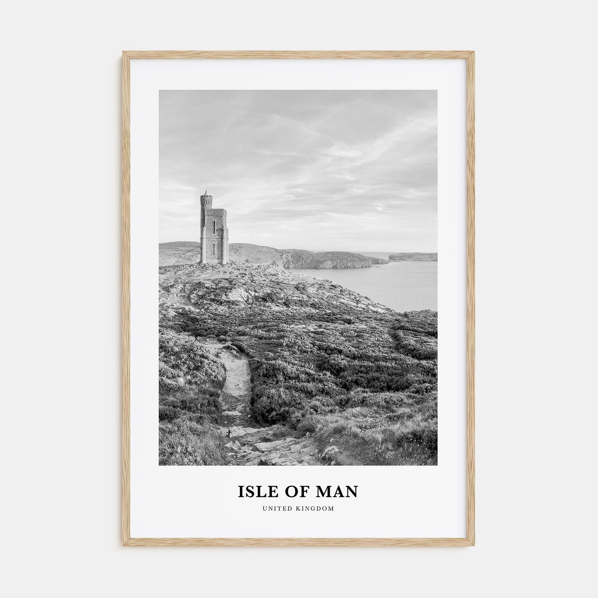 Isle of Man Portrait B&W Poster