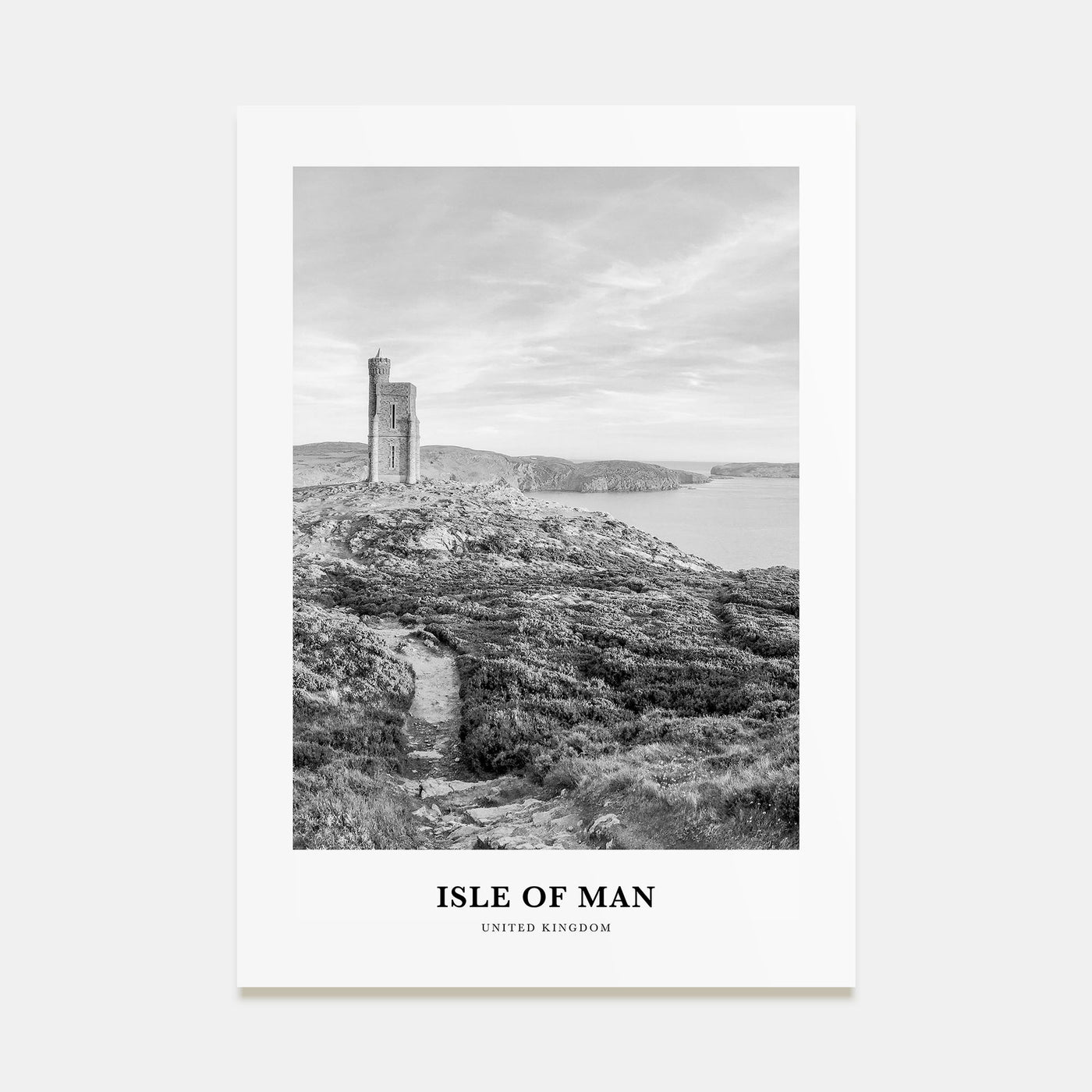 Isle of Man Portrait B&W Poster
