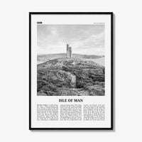 Isle Of Man Print Black and White, Isle Of Man Wall Art, Isle Of Man Poster, Mann, Mannin, Ellan, Vannin, UK, United Kingdom, Europe
