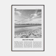 Isle of Palms Travel B&W Poster