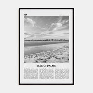 Isle of Palms Travel B&W Poster