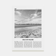Isle of Palms Travel B&W Poster
