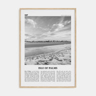 Isle of Palms Travel B&W Poster