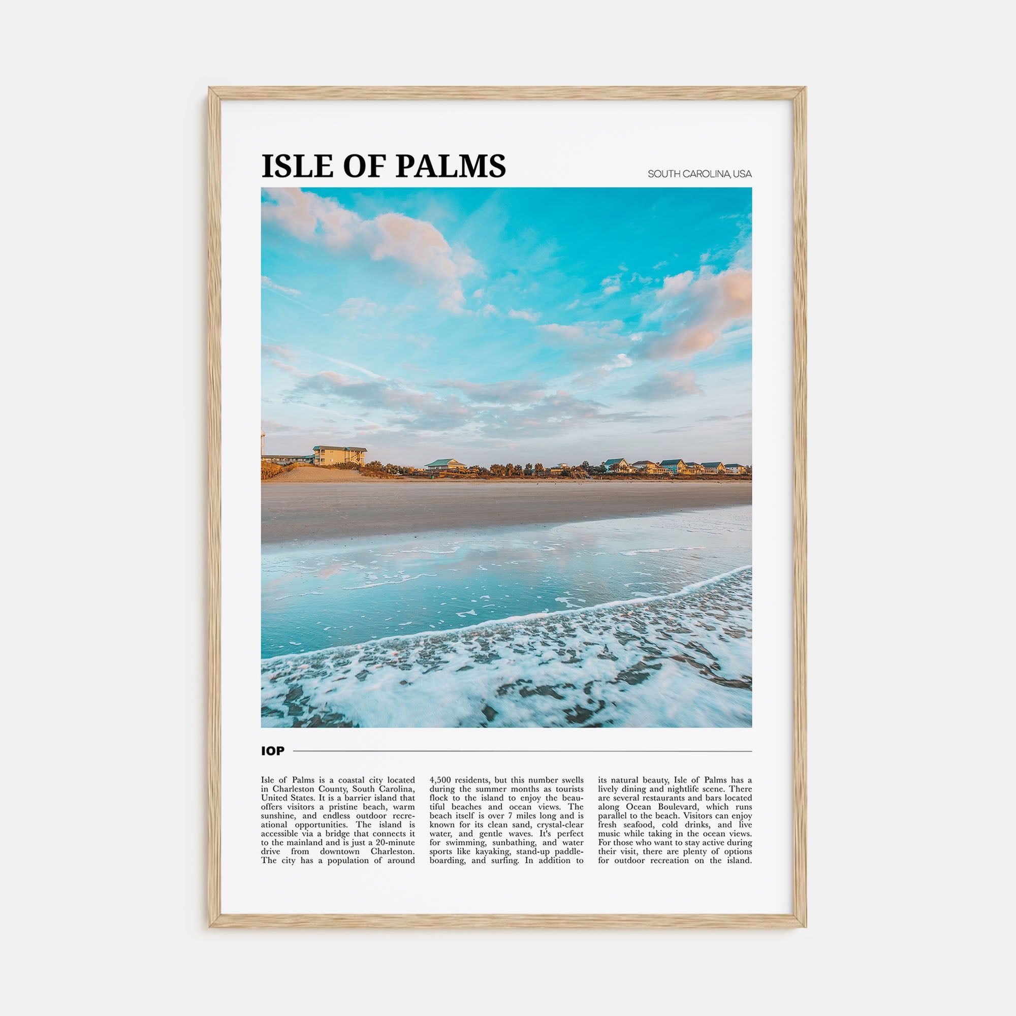Isle of Palms Travel Color Poster