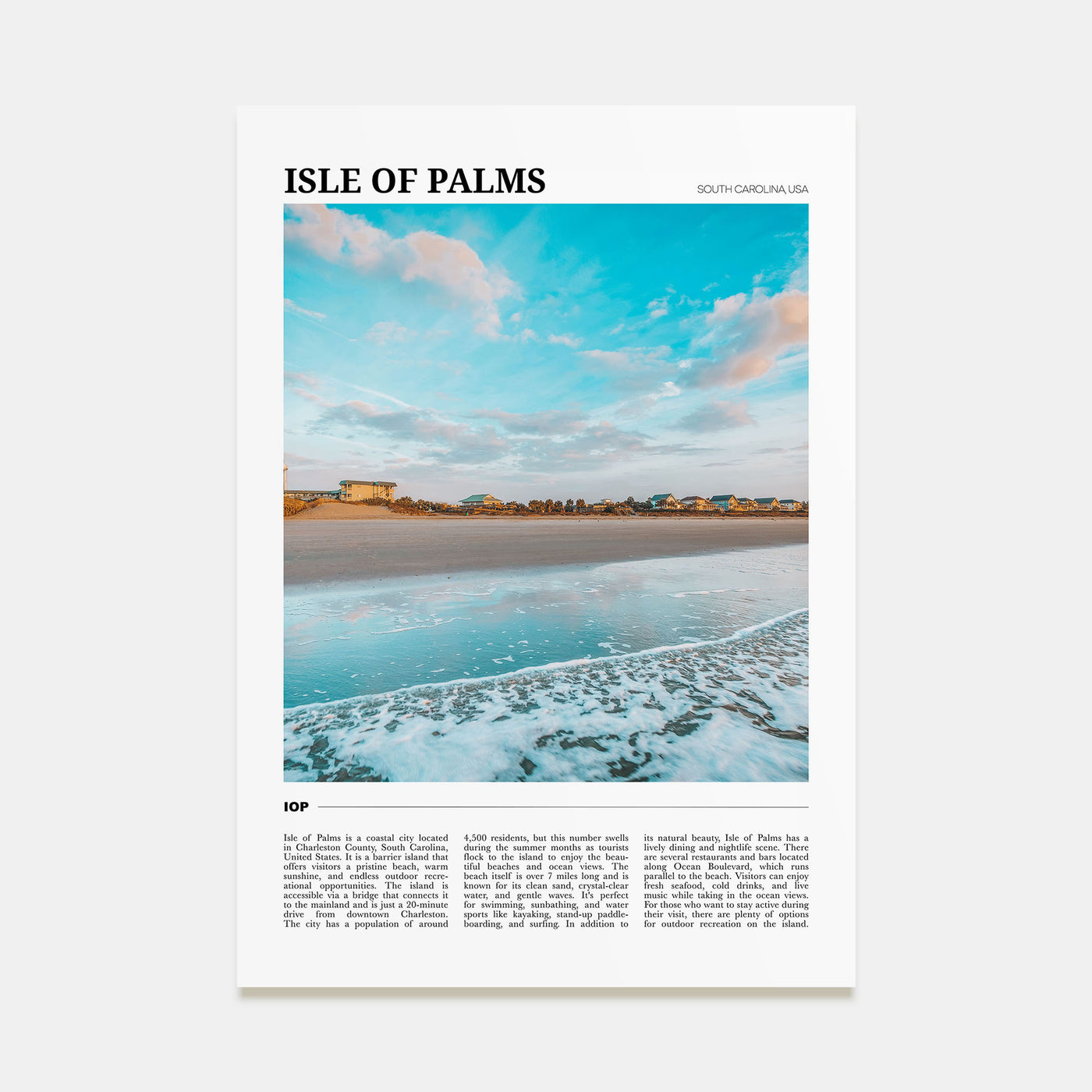 Isle of Palms Travel Color Poster