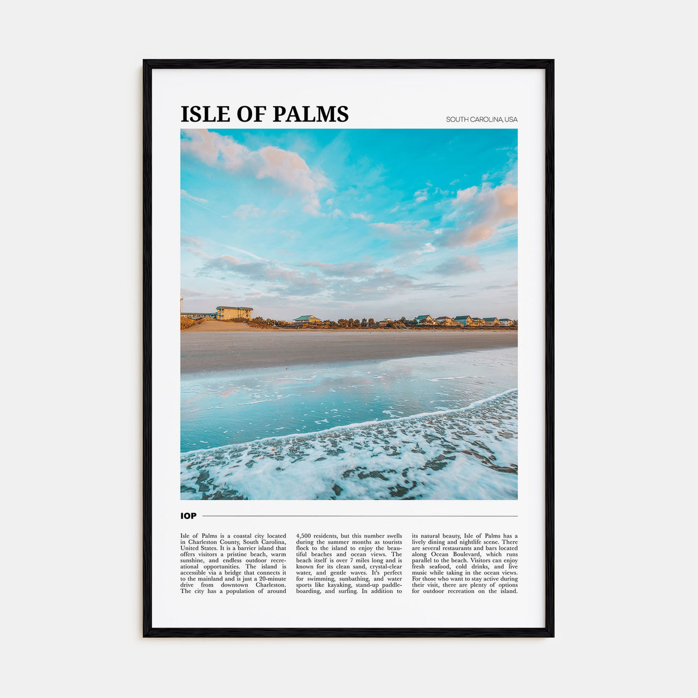 Isle of Palms Travel Color Poster