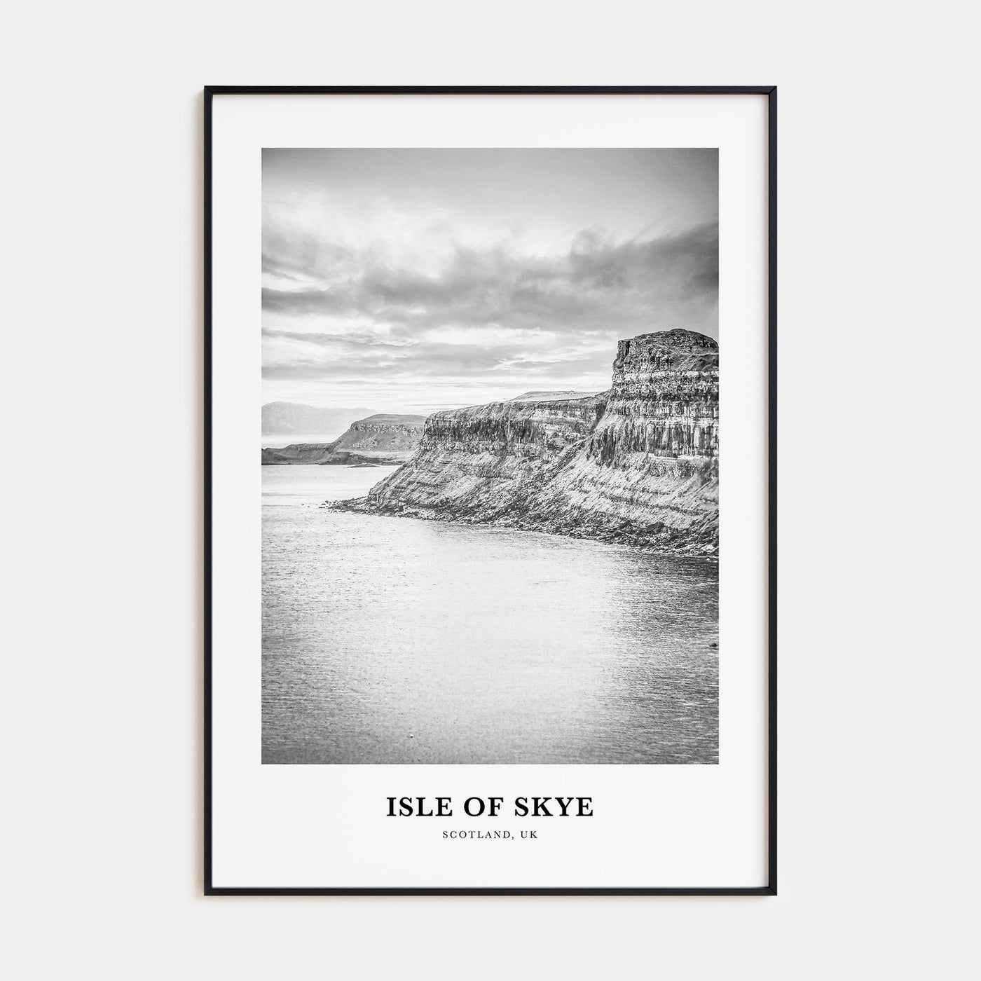 Isle of Skye Portrait B&W Poster