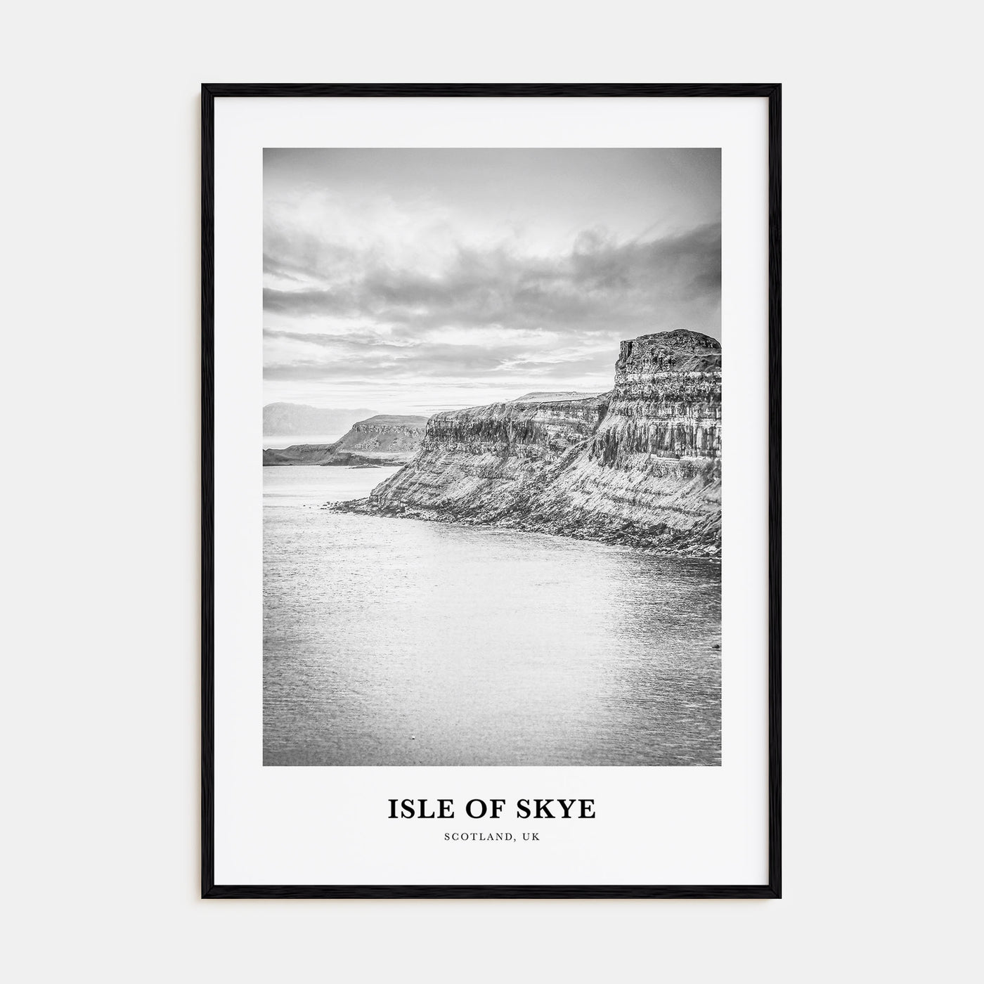 Isle of Skye Portrait B&W Poster