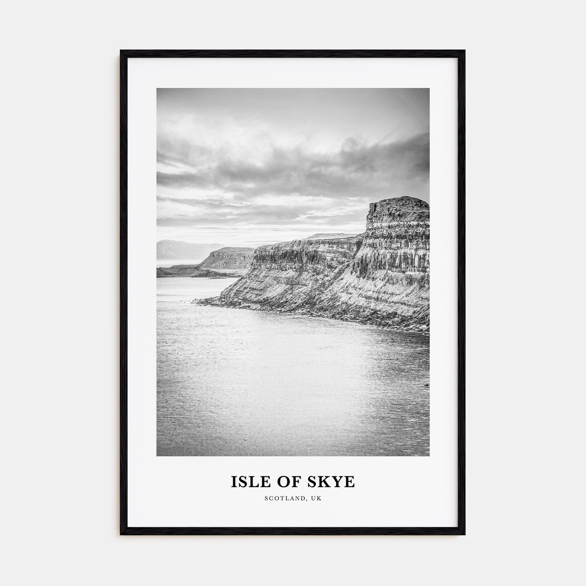 Isle of Skye Portrait B&W Poster