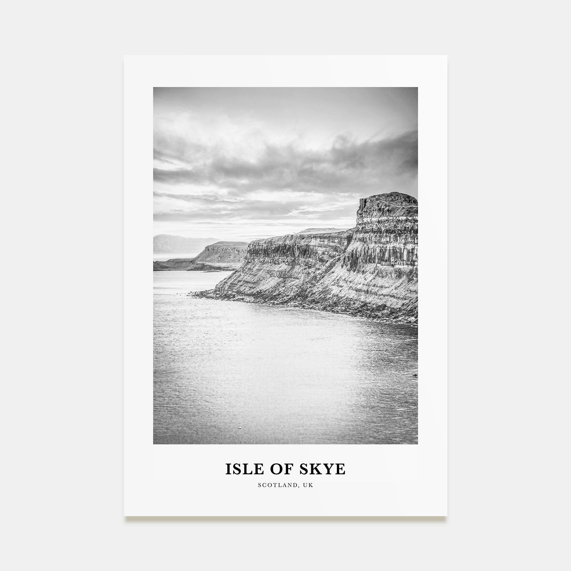 Isle of Skye Portrait B&W Poster