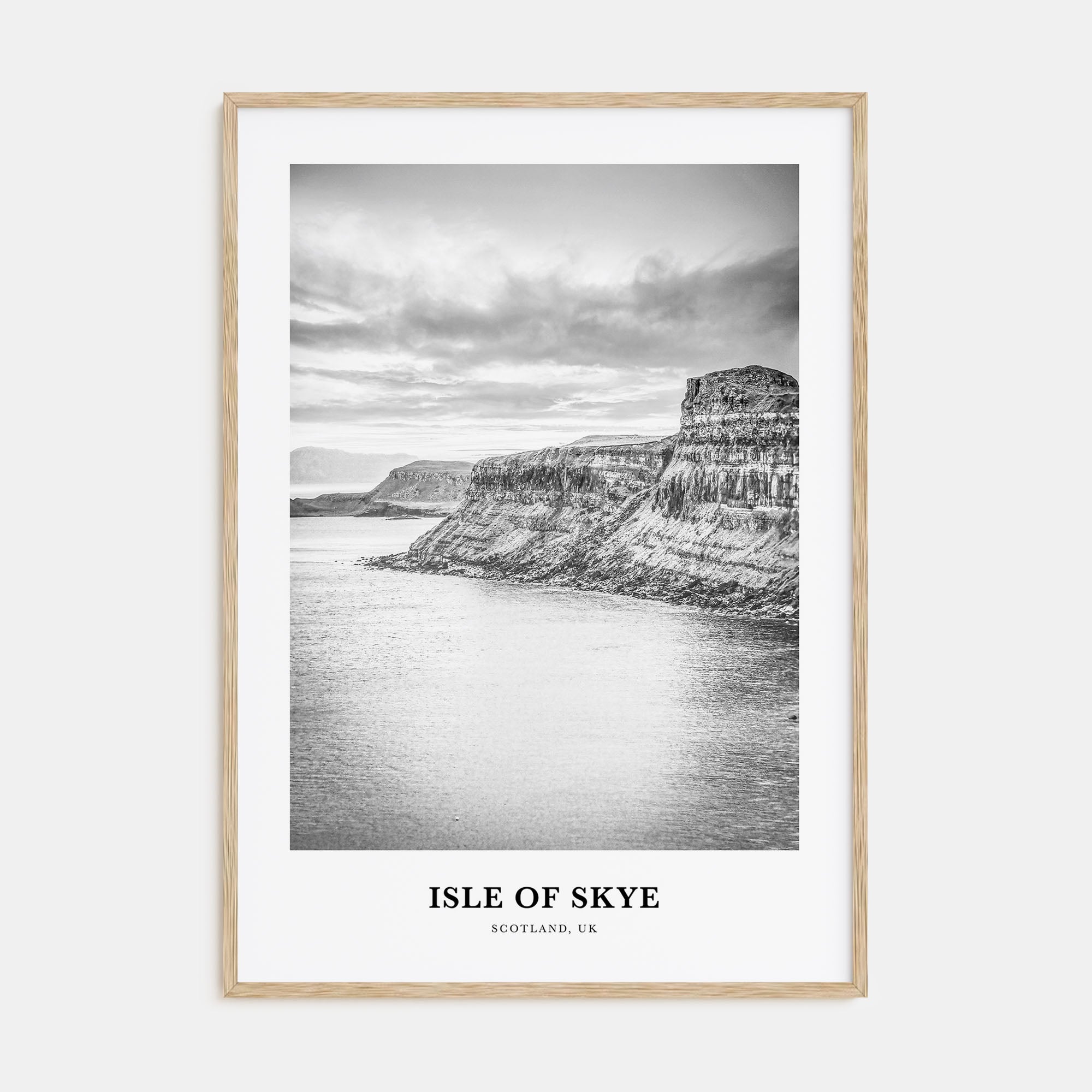 Isle of Skye Portrait B&W Poster