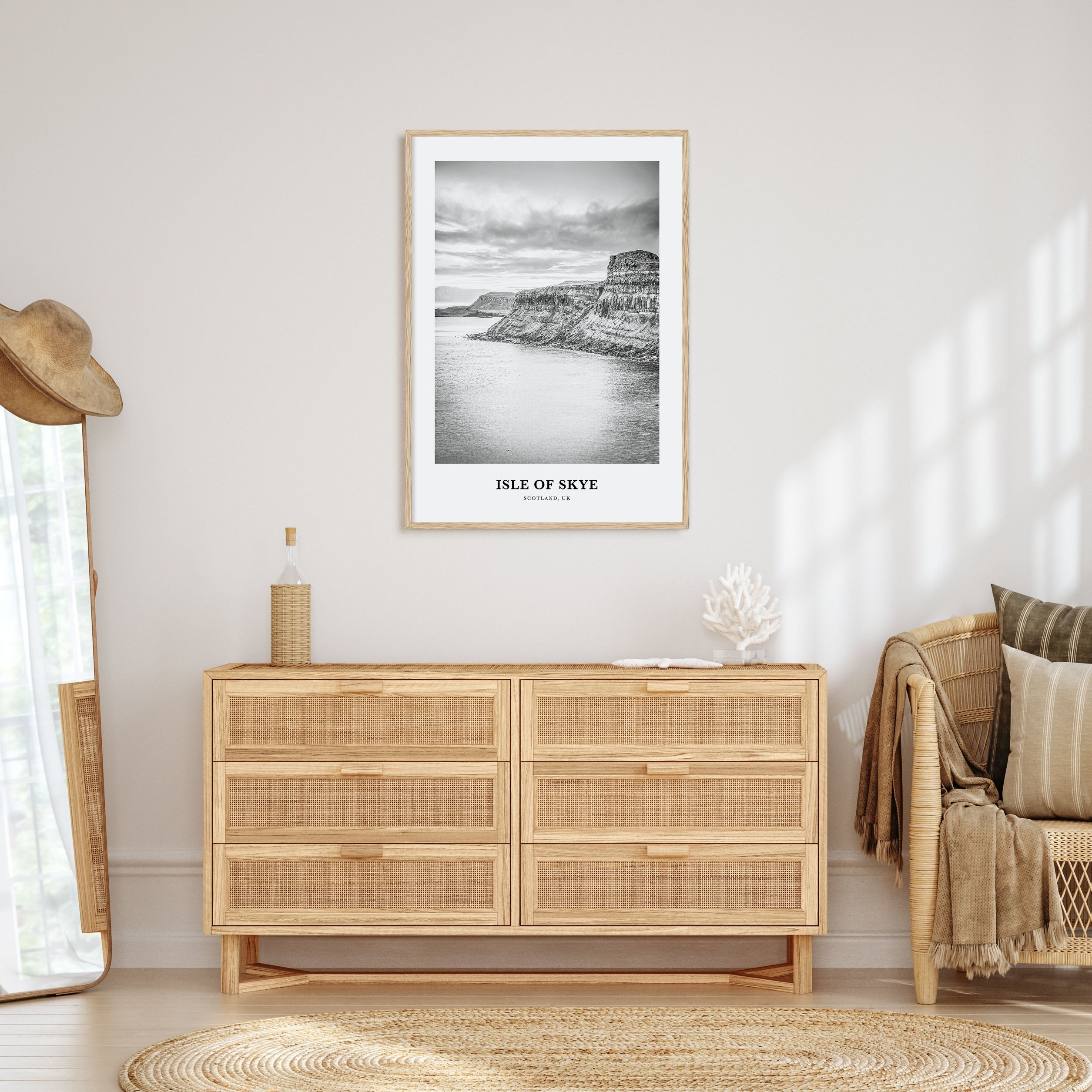 Isle of Skye Portrait B&W Poster