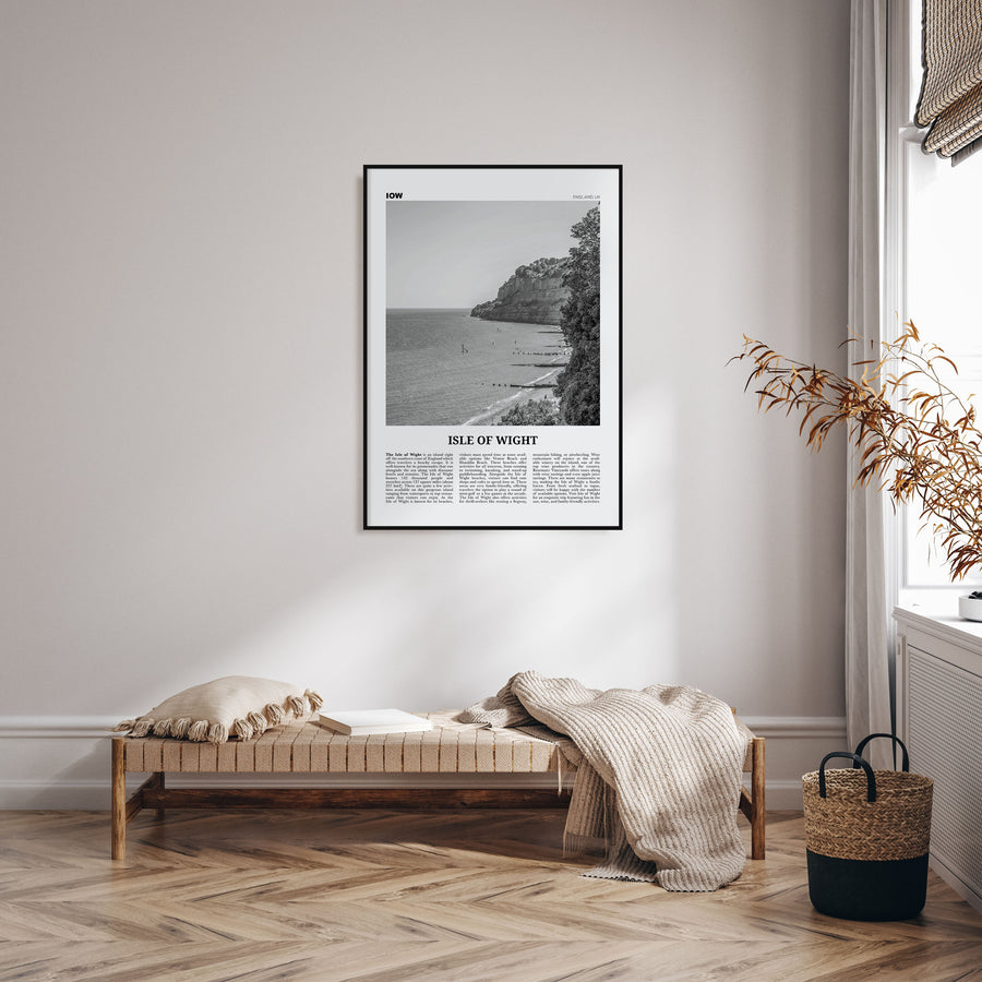Isle of Wight Travel B&W Poster