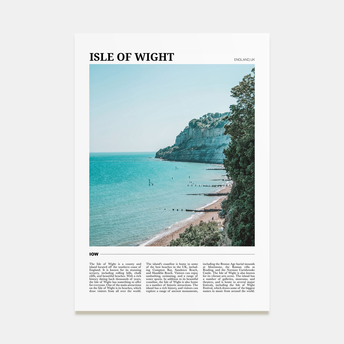 Isle of Wight Travel Color Poster
