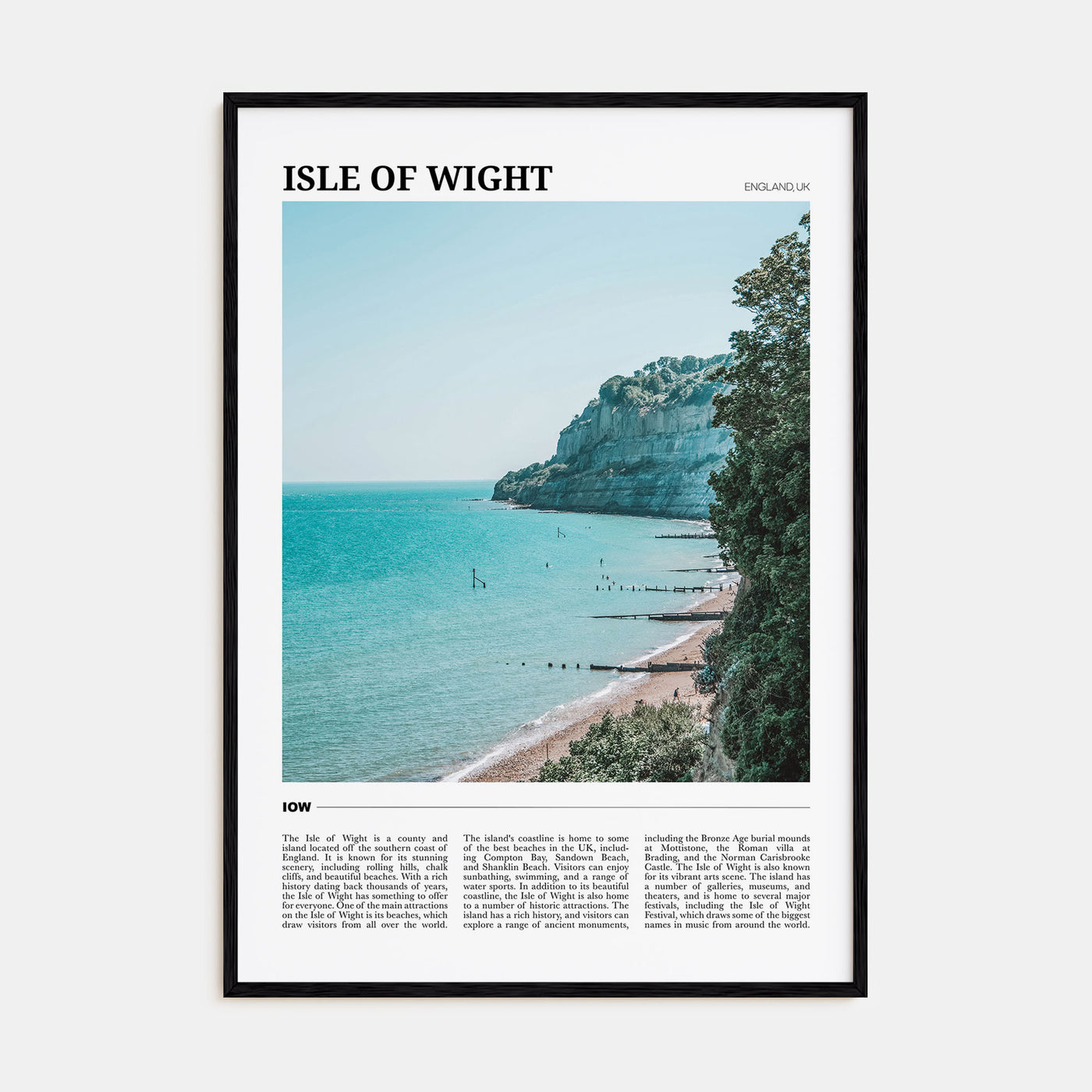 Isle of Wight Travel Color Poster