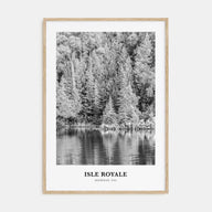 Isle Royale National Park Portrait B&W Poster