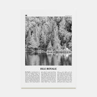 Isle Royale National Park Travel B&W Poster