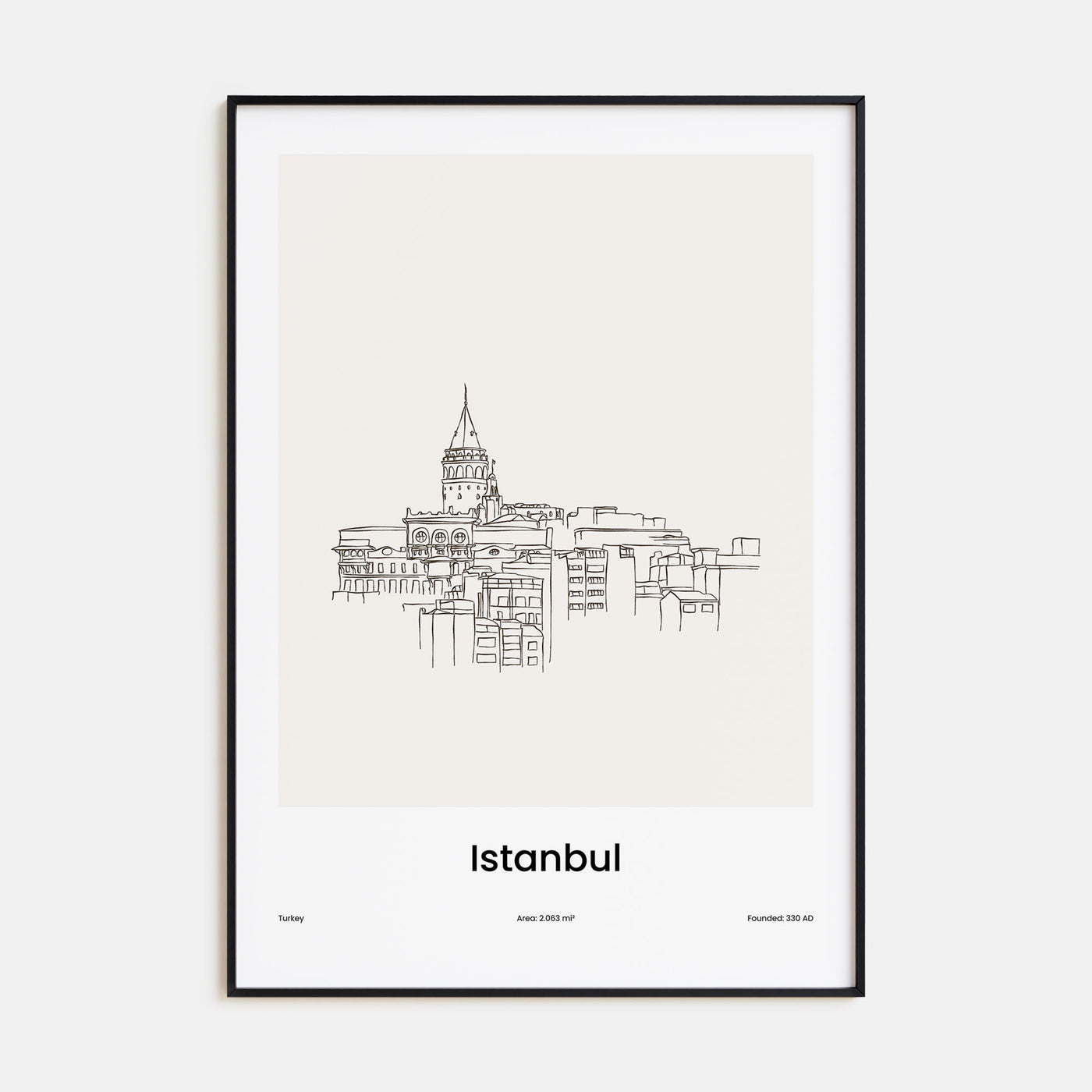 Istanbul Drawn No 1 Poster