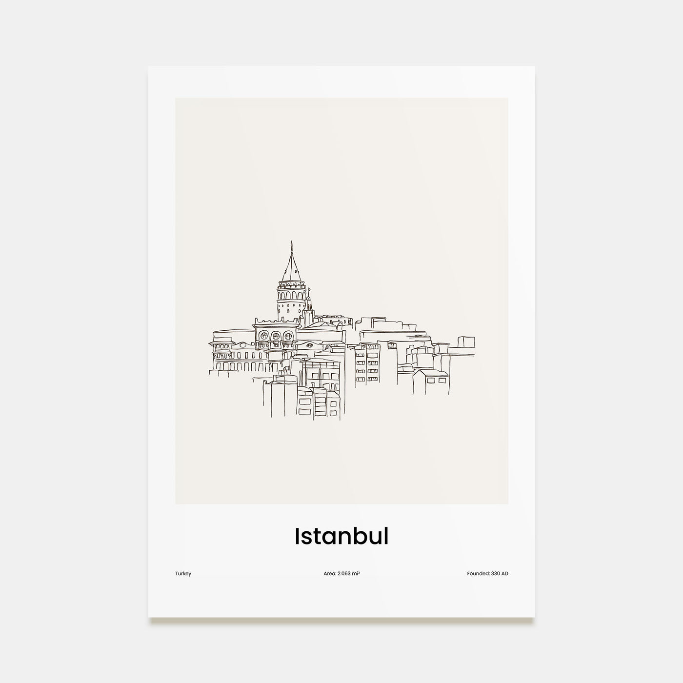 Istanbul Drawn No 1 Poster