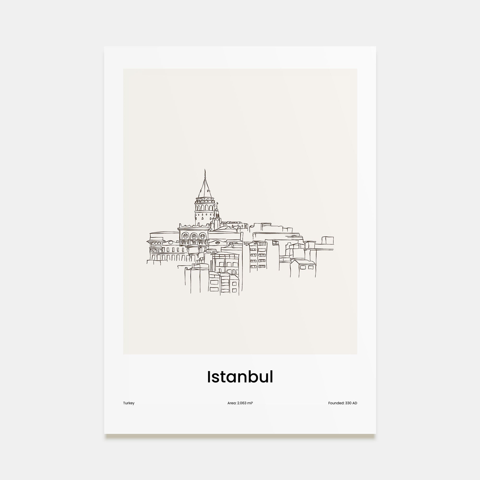 Istanbul Drawn No 1 Poster