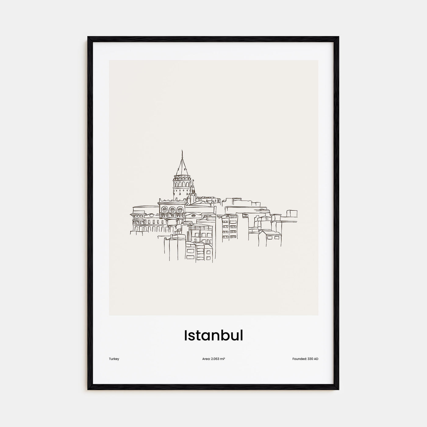 Istanbul Drawn No 1 Poster