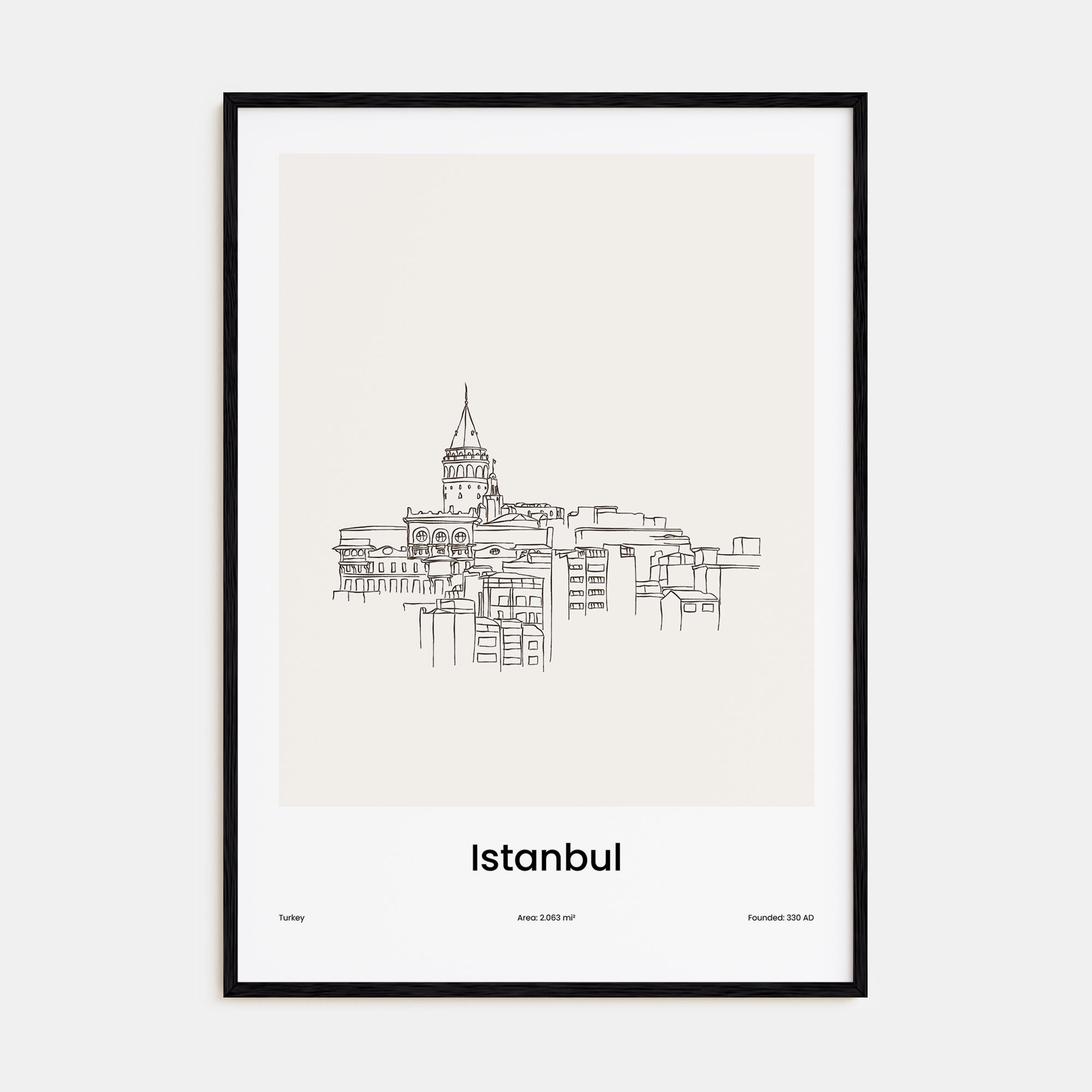 Istanbul Drawn No 1 Poster