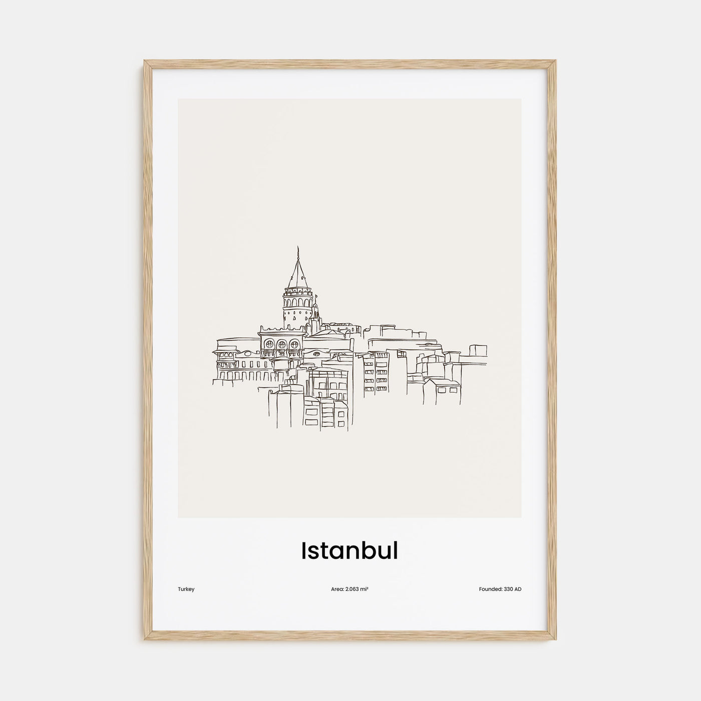 Istanbul Drawn No 1 Poster