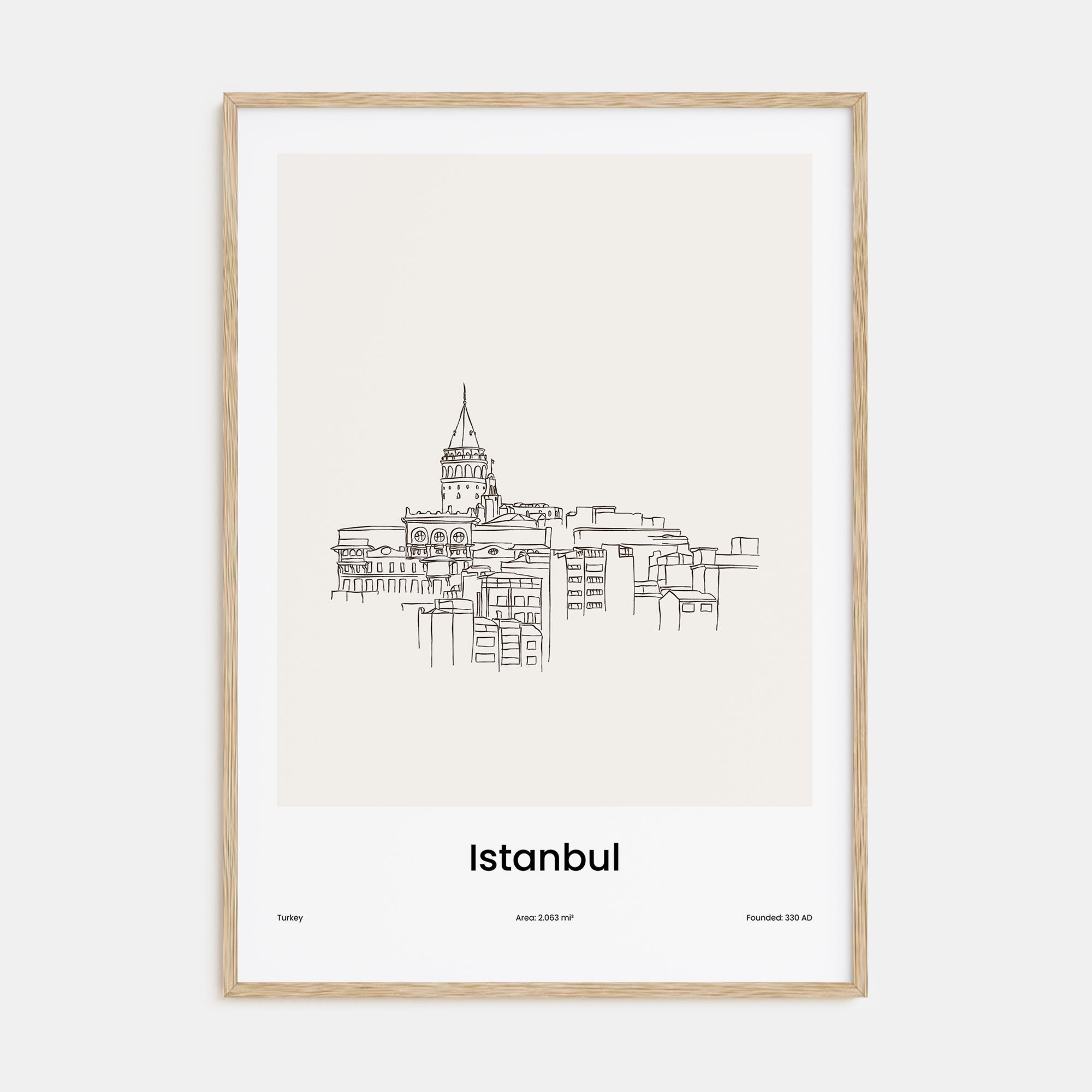Istanbul Drawn No 1 Poster