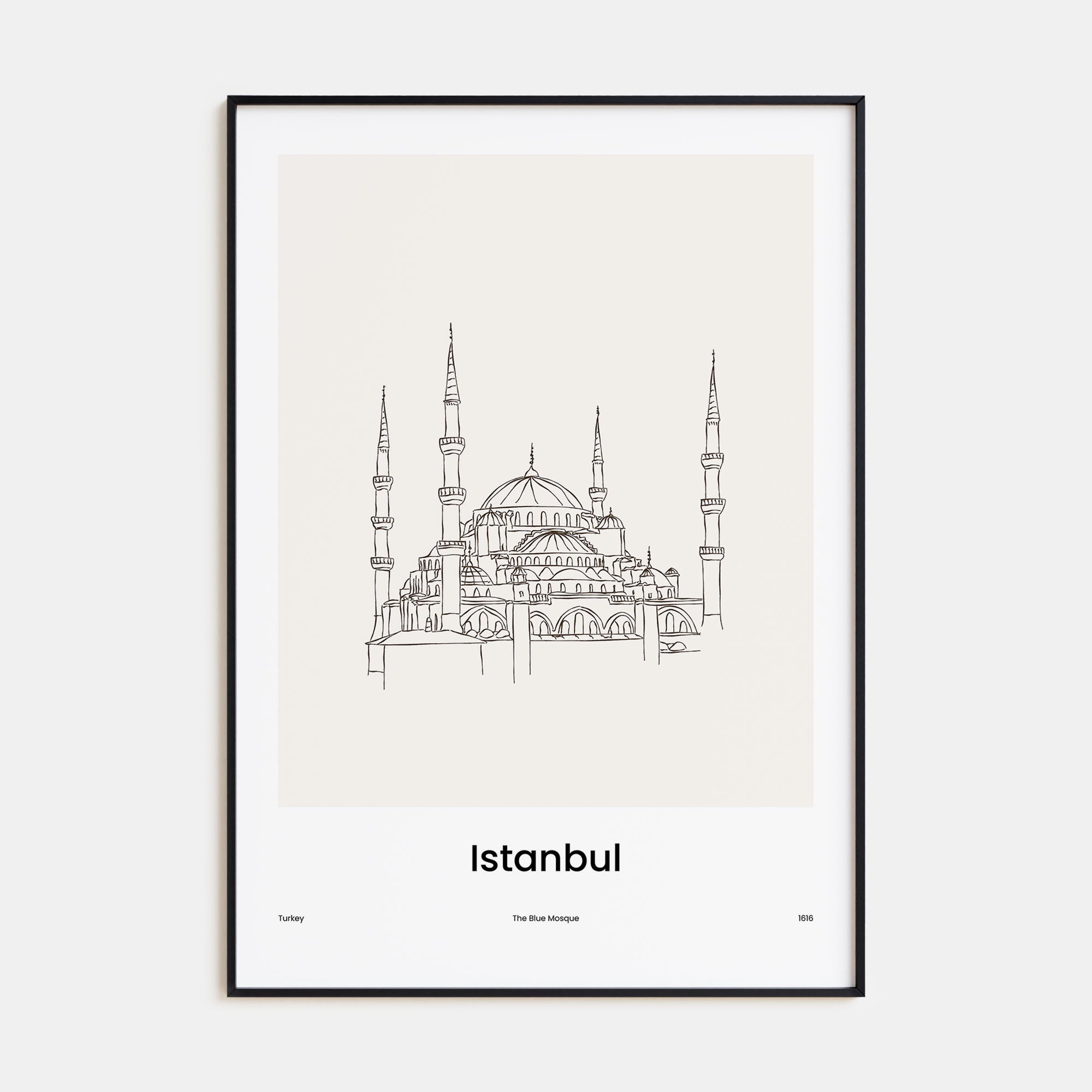 Istanbul Drawn No 2 Poster
