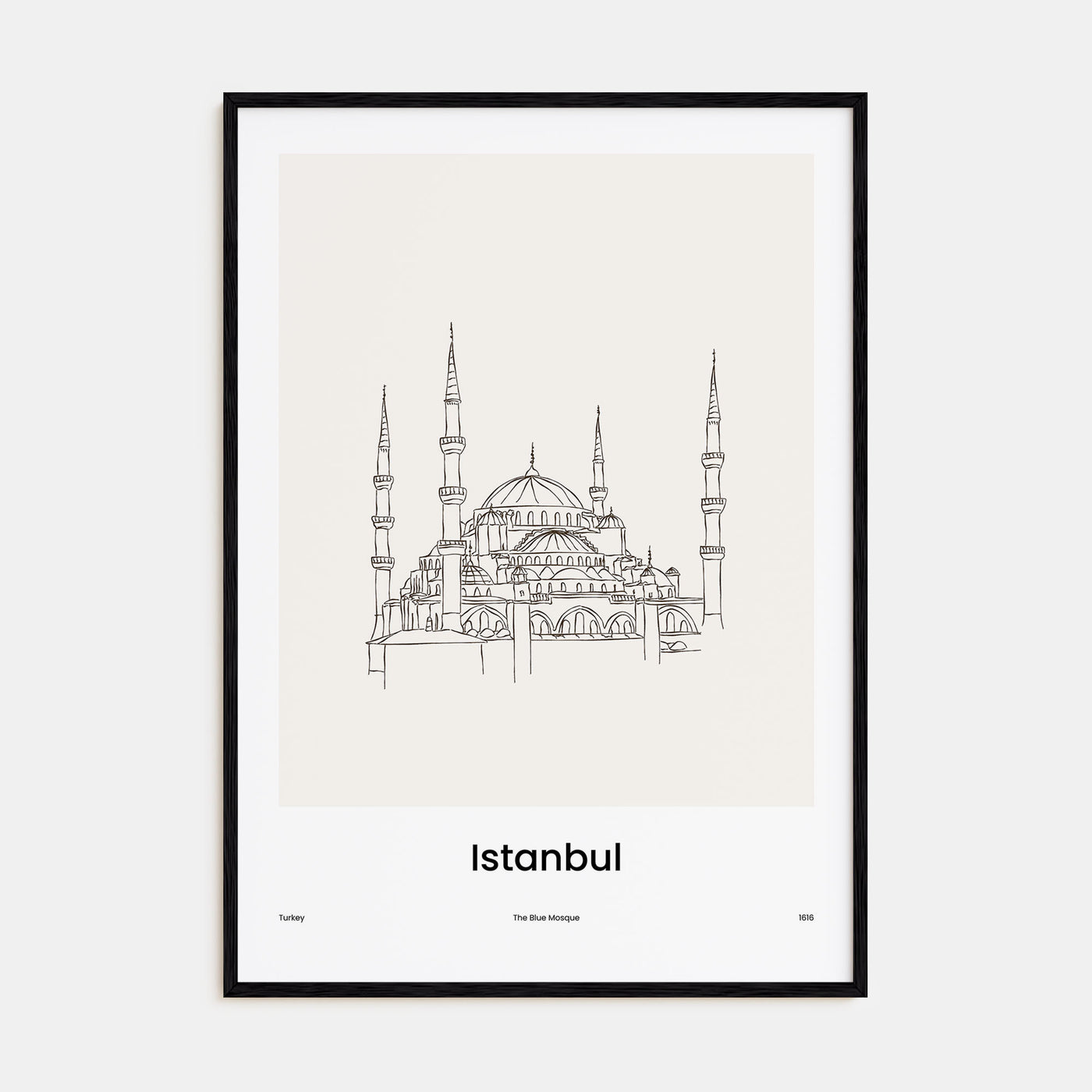 Istanbul Drawn No 2 Poster