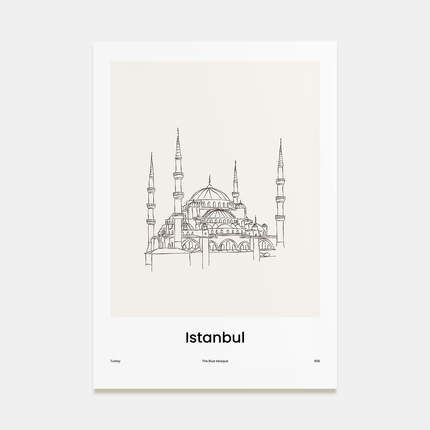 Istanbul Drawn No 2 Poster
