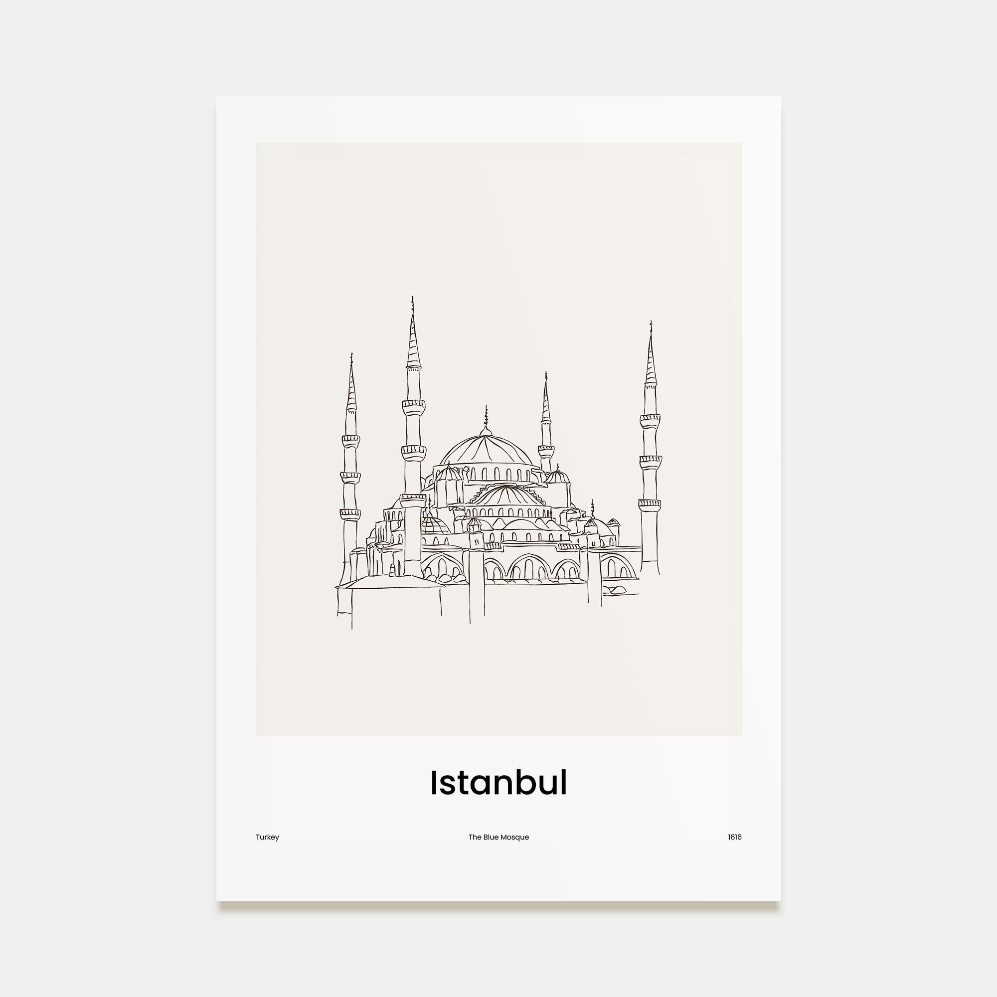 Istanbul Drawn No 2 Poster