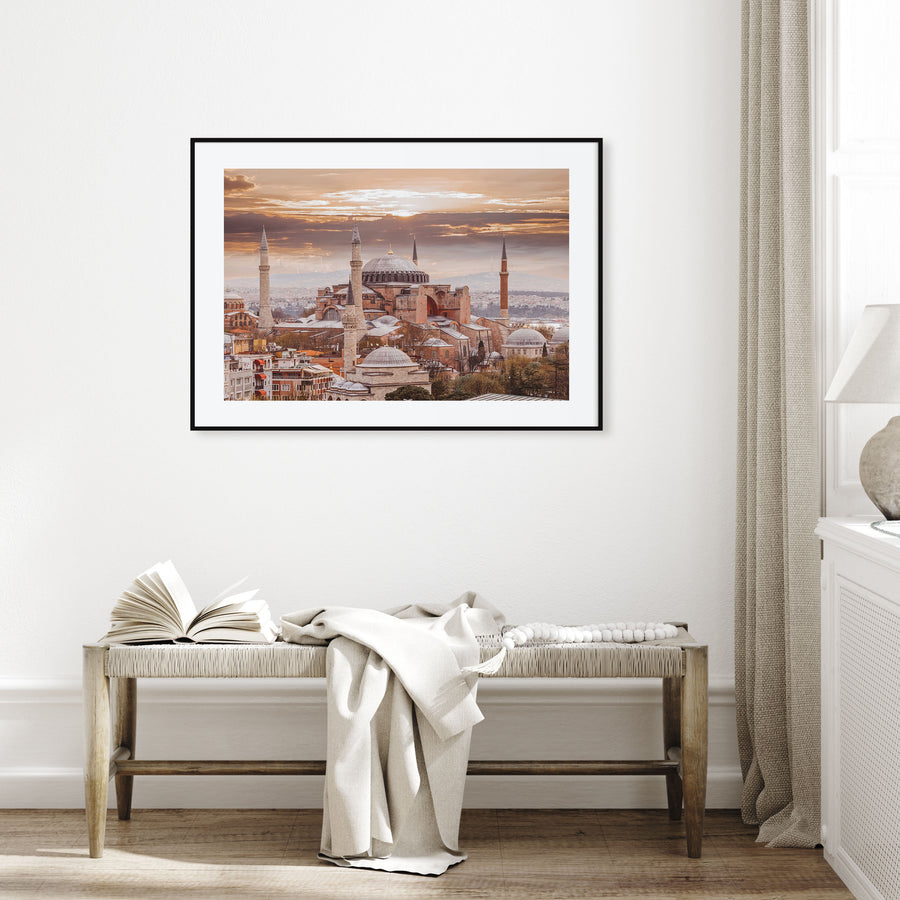 Istanbul Landscape Color Poster