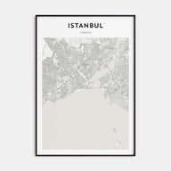 Istanbul Map Portrait Poster