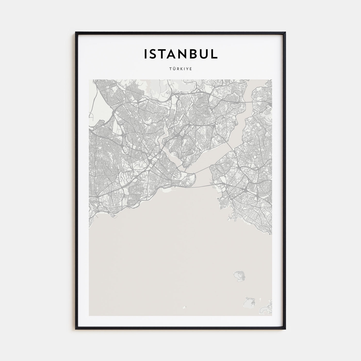 Istanbul Map Portrait Poster
