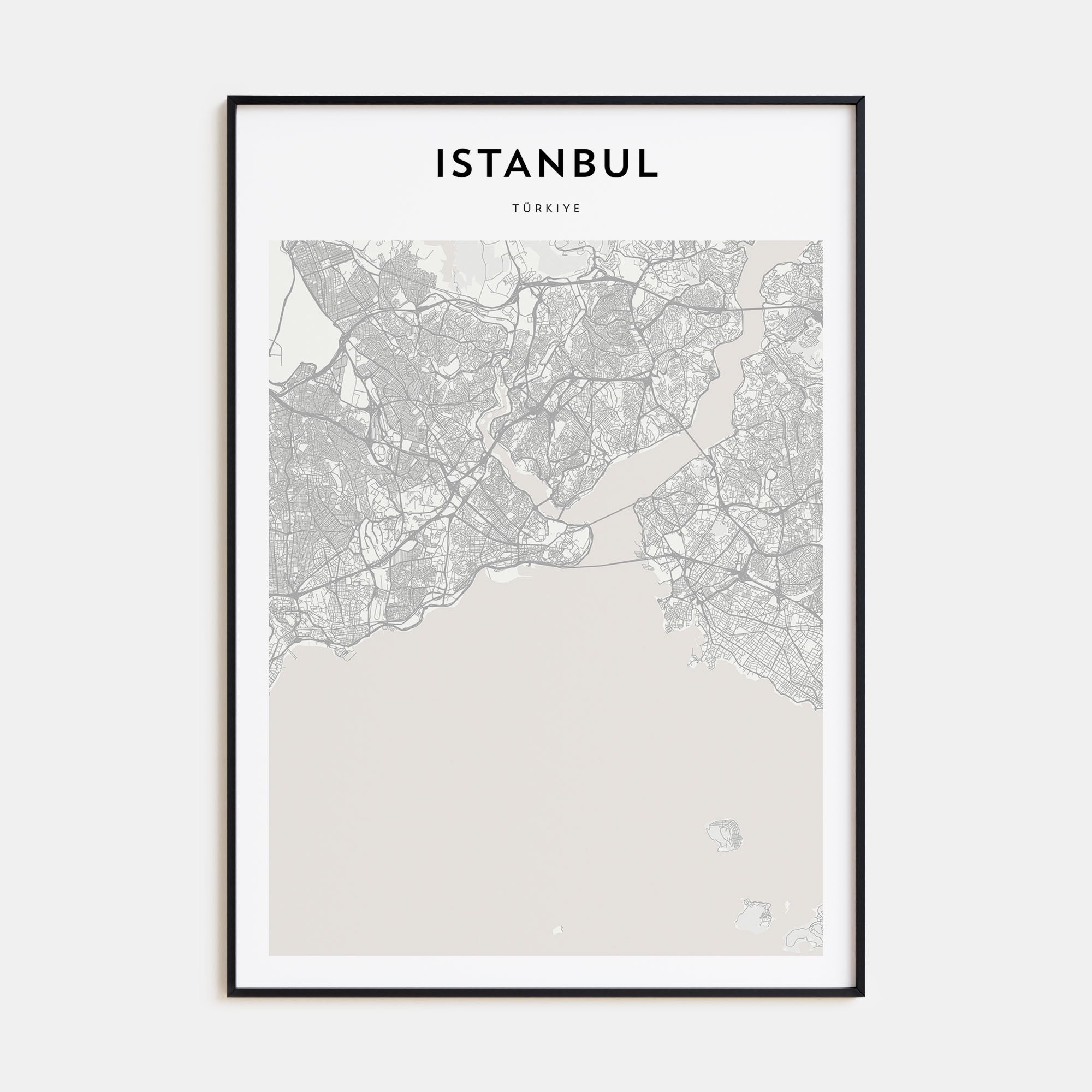 Istanbul Map Portrait Poster