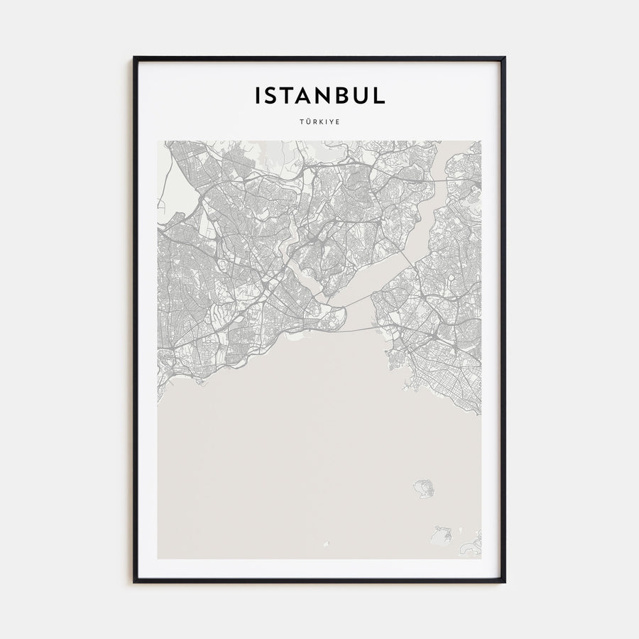 Istanbul Map Portrait Poster