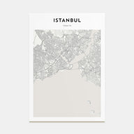 Istanbul Map Portrait Poster