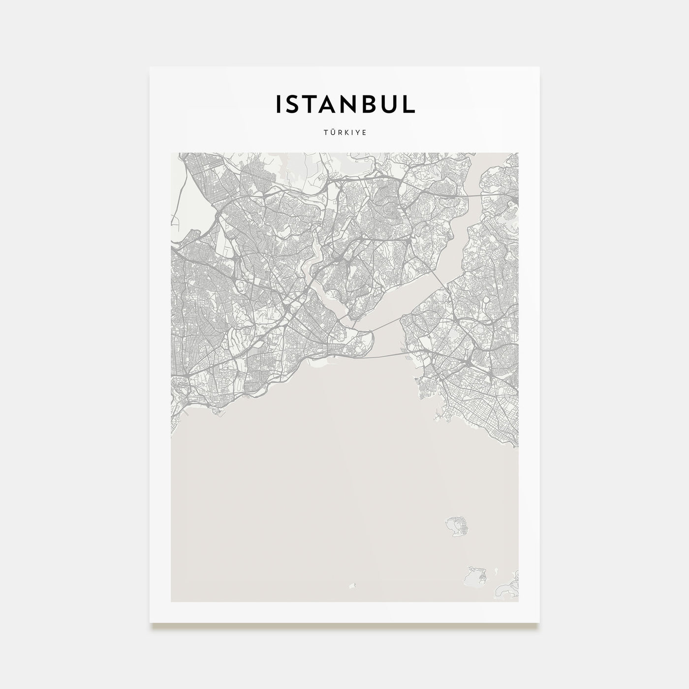 Istanbul Map Portrait Poster