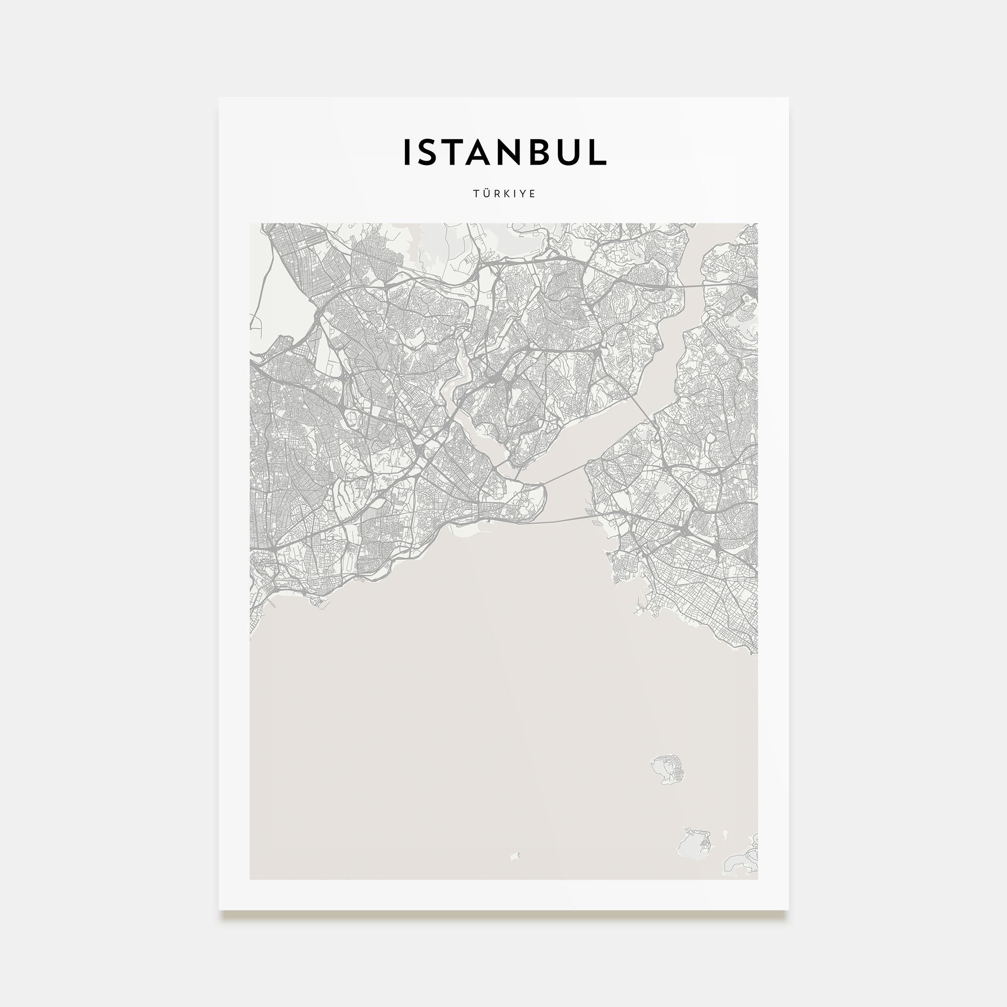 Istanbul Map Portrait Poster