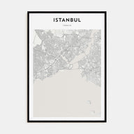 Istanbul Map Portrait Poster