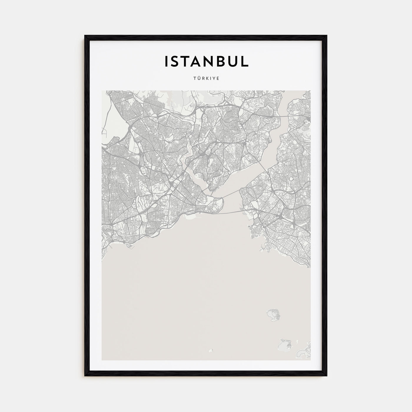 Istanbul Map Portrait Poster