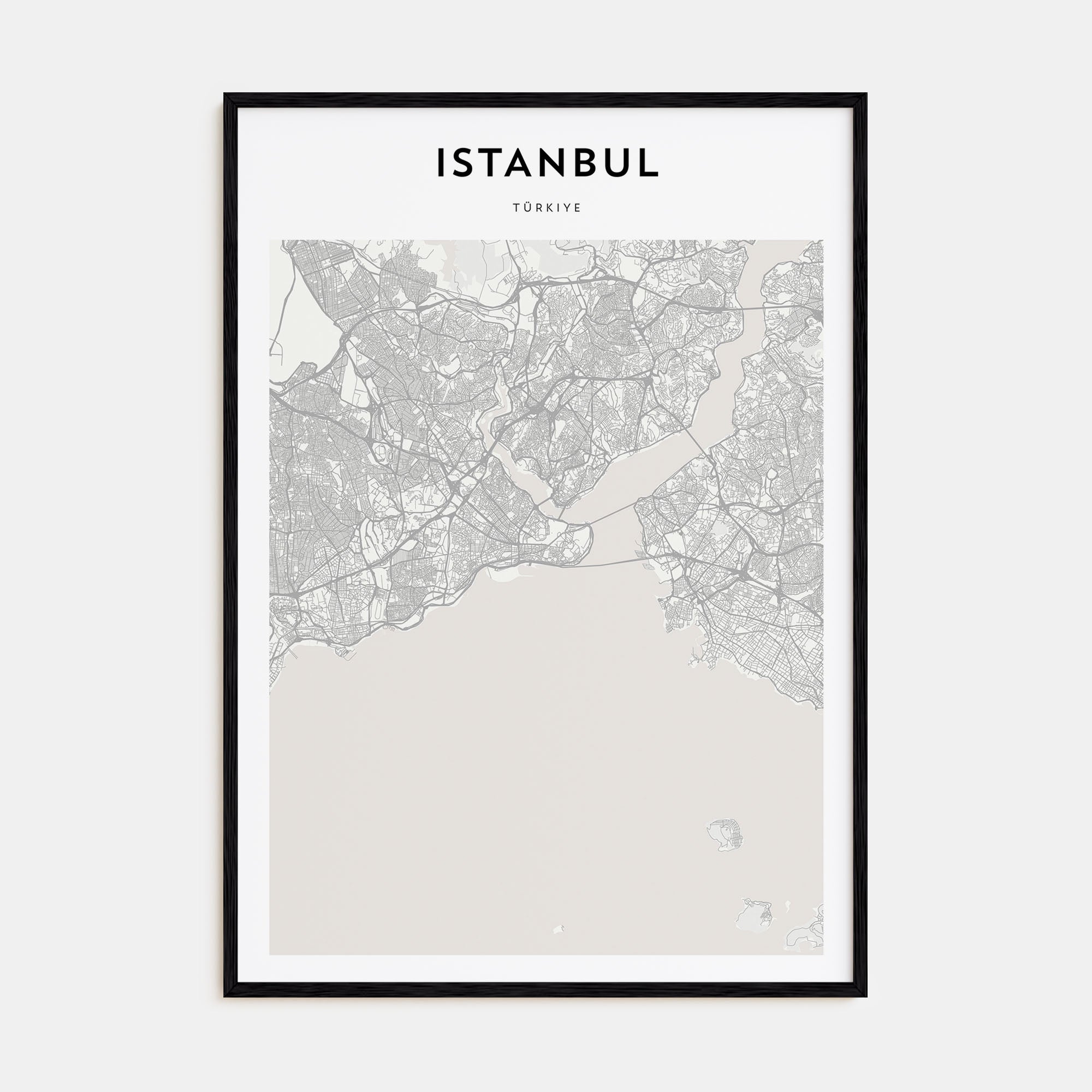Istanbul Map Portrait Poster